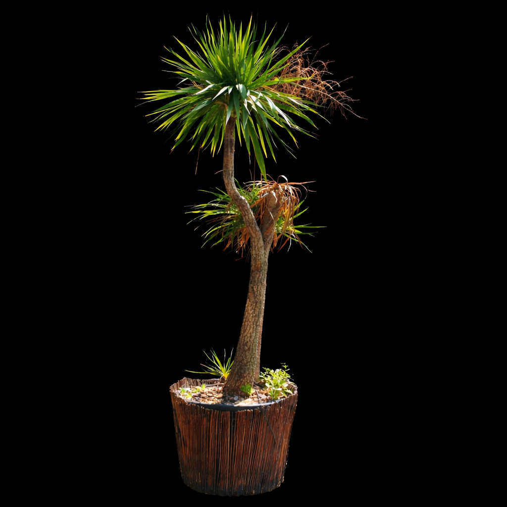 Dracaena indivisa fond noir